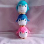 penguin crochet keychains