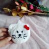 crochet mini pouch cat design