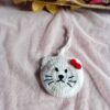 crochet pouch kitty design