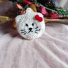 cat face crochet mini pouch