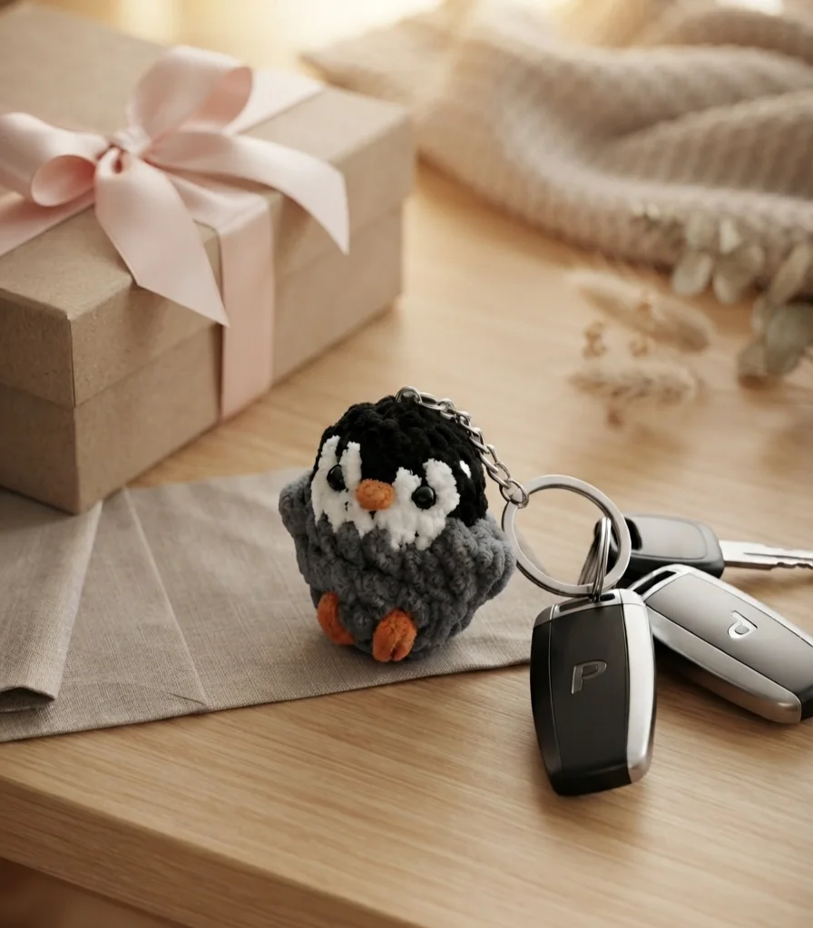 cute crochet penguin plush